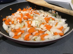 Everyone loves some simmering onions and carrots, right?